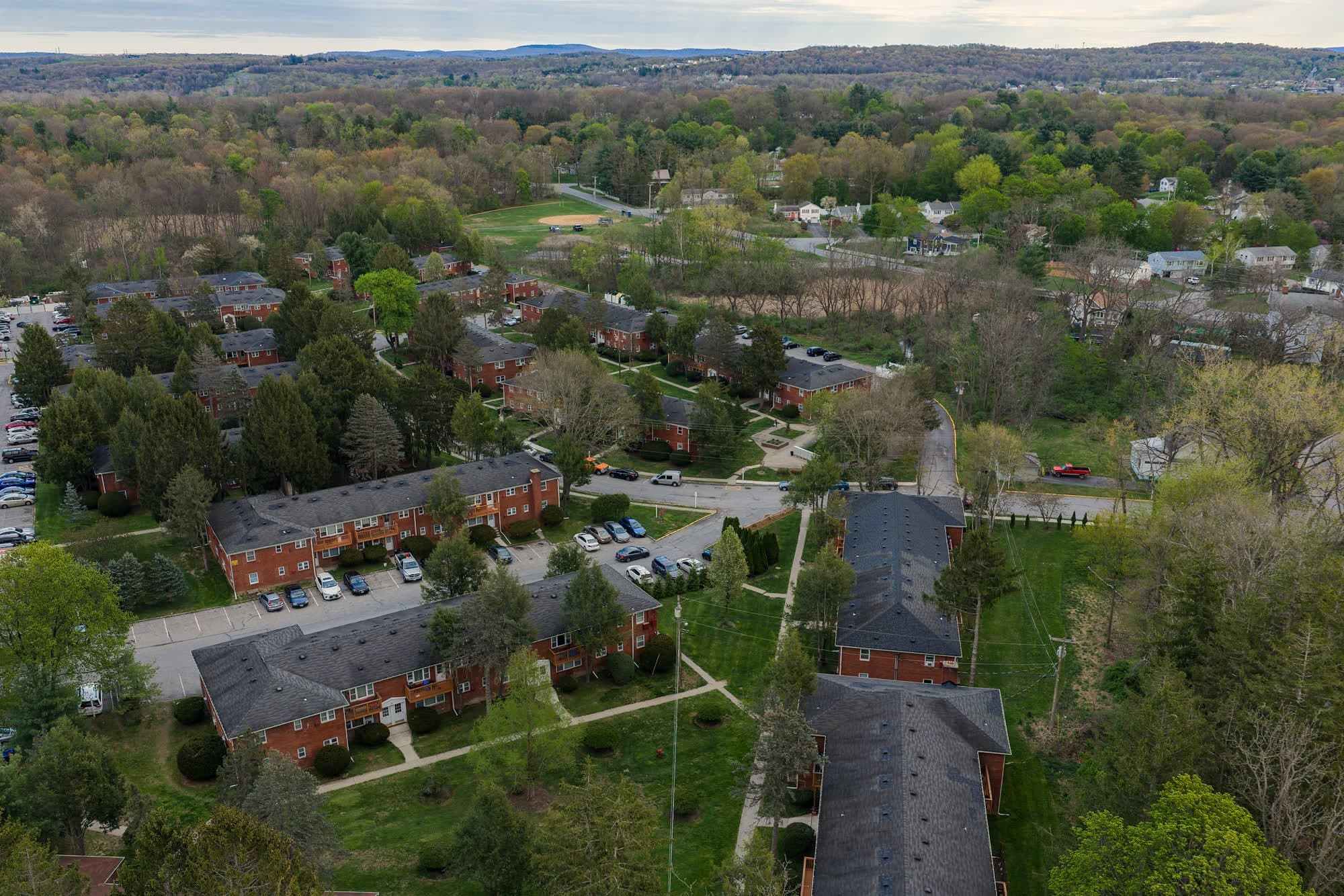 Manchester Gardens community aerial view